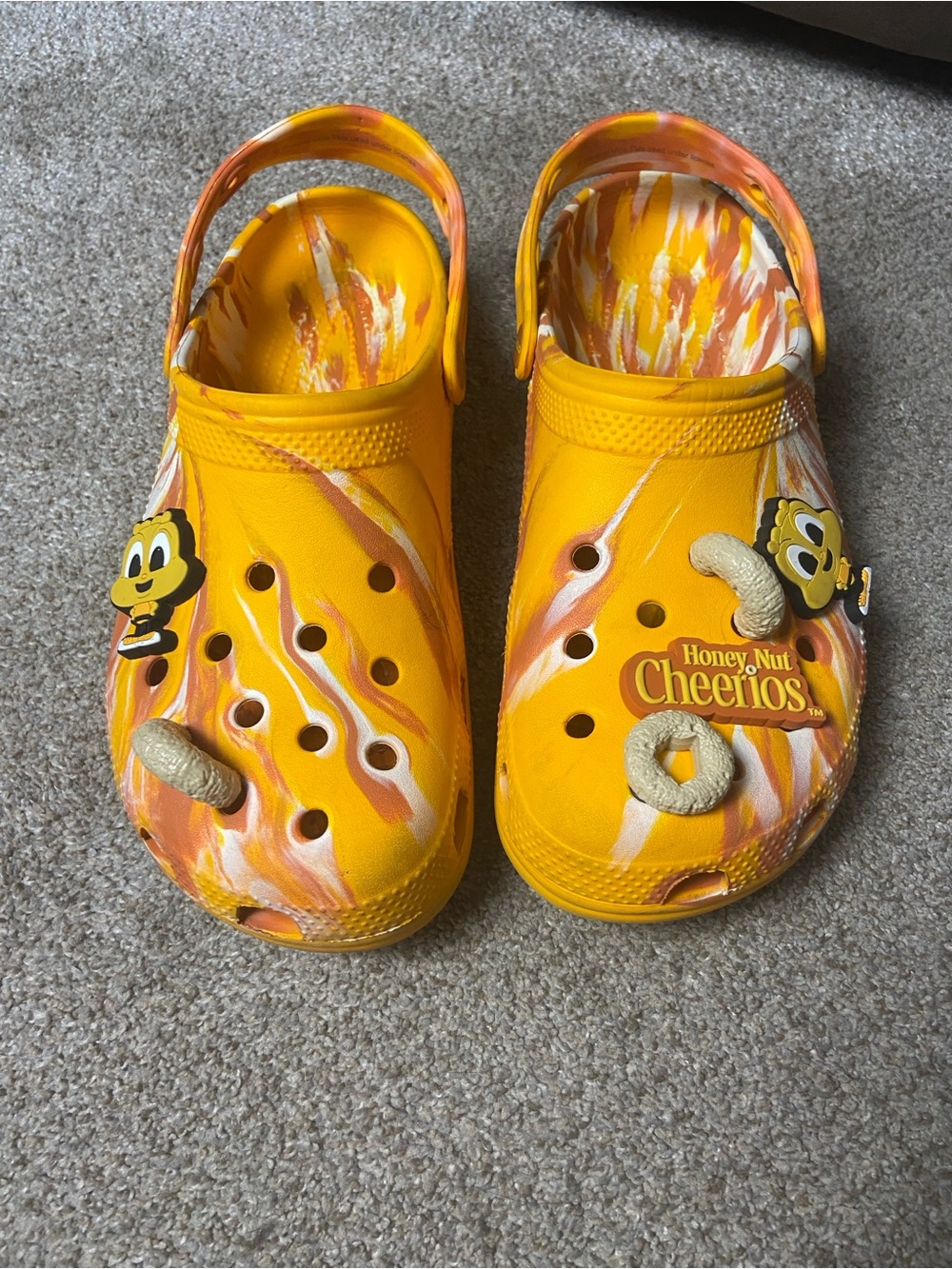11 Honey Nut Cheerios Crocs Orange, Yellow, White